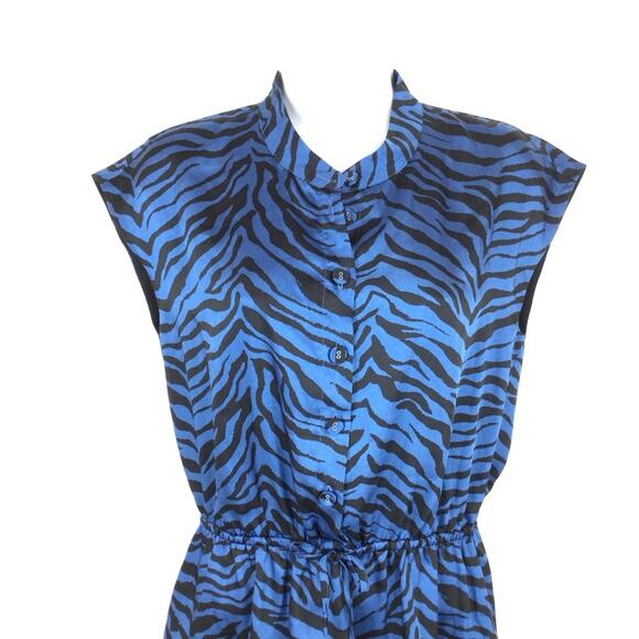 REBECCA MINKOFF Ollie Dress in Blue Zebra size XS - Picture 3 of 7